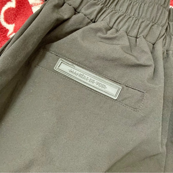 Maniere de Voir black lace up bondage joggers - Picture 14 of 15